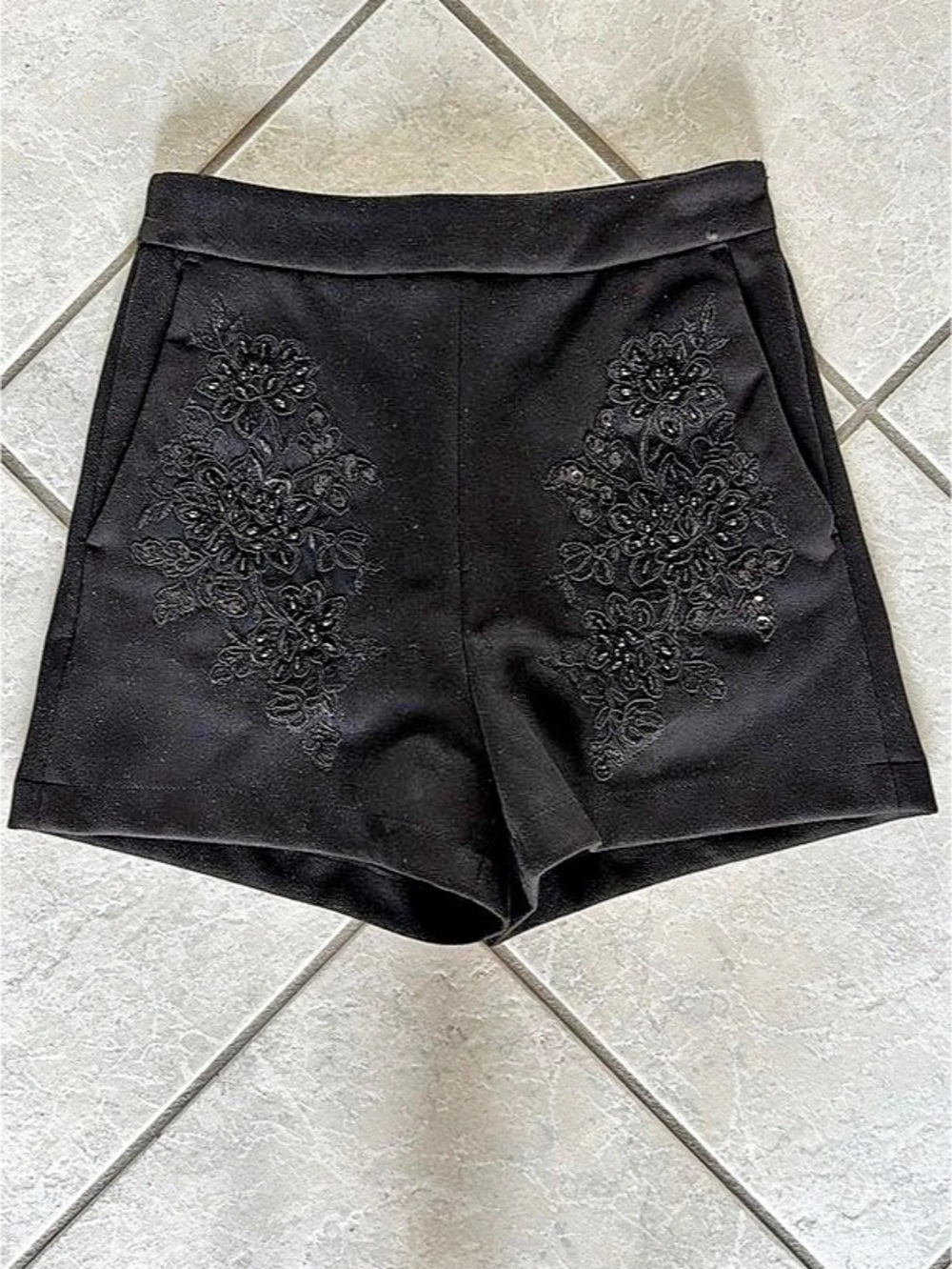 Black High-Waist Shorts